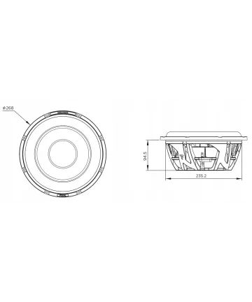 GLOSNIKI SAMOCHODOWE SUBWOOFER BASOWE FOCAL 250mm MOC 350W audio system