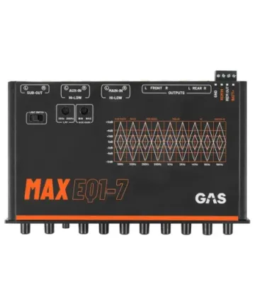 Korektor graficzny, equalizer, 7-pasmowy, GAS MAX EQ1-7