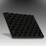 PCP1104 HUSH WAVE PARAMAT TRIPLE LAYER ANTI VIBRATION PAD WITH WAVE FOAM 250x250x18mm