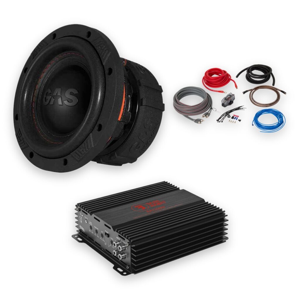 Zestaw basowy GAS MAX S1-6D1 + BASSHABIT REBEL RA1200W + okablowanie PWK10OFC