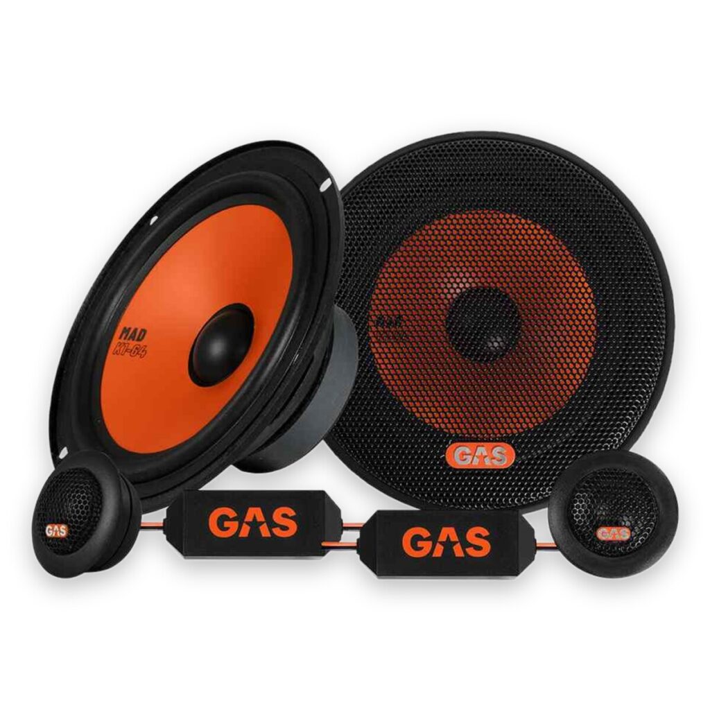 Zestaw fajnych i dobrych głośników GAS AUDIO - K1-64 – zawartość zestawu