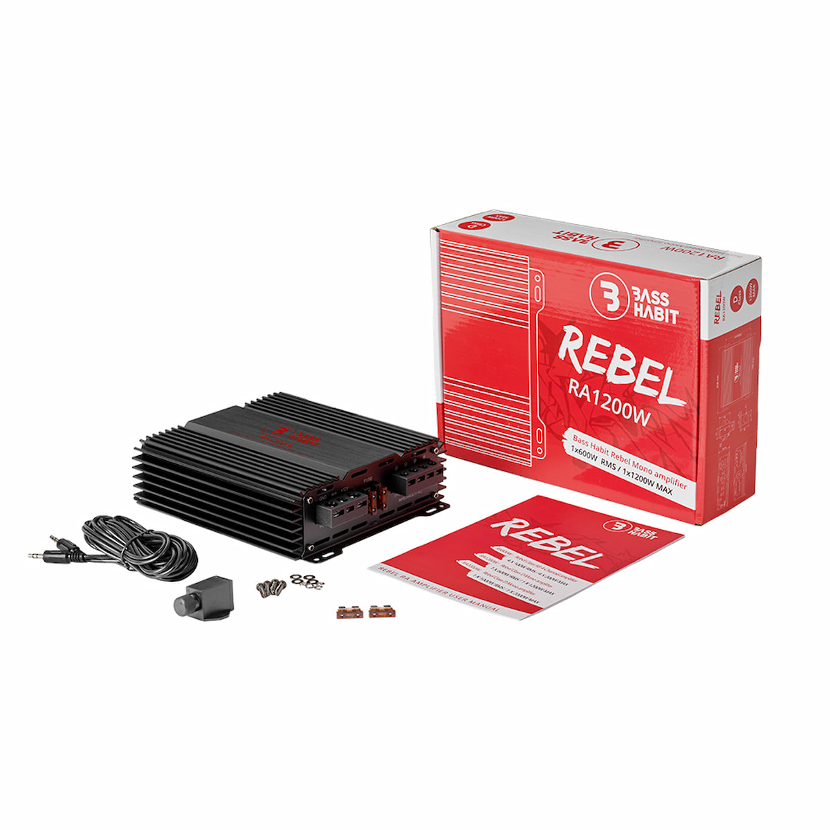 Zestaw basowy 600W – GAS MAX S1-6D1 + Bass Habit REBEL RA1200W